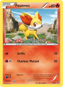 Carte Pokémon Feunnec 8 — Bienvenue à Kalos