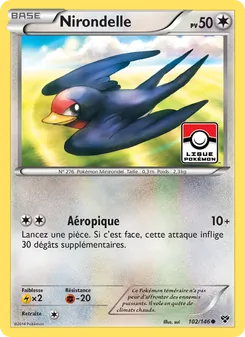 Carte Pokémon Nirondelle 102 — XY