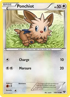 Carte Pokémon Ponchiot 108 — XY