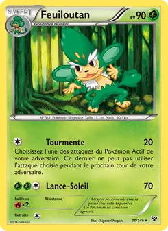 Carte Pokémon Feuiloutan 11 — XY