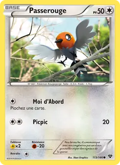 Carte Pokémon Passerouge 113 — XY