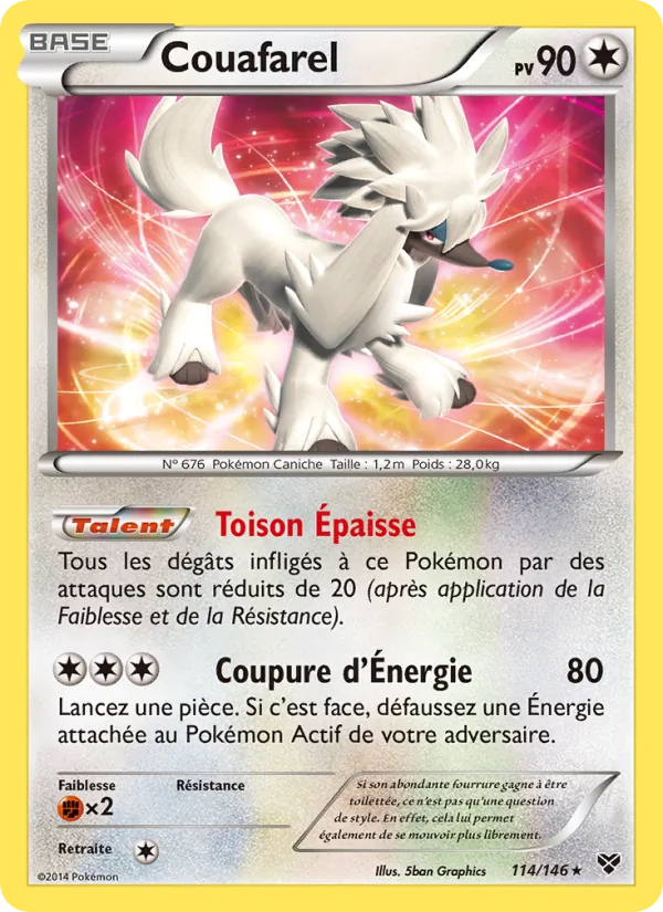 Carte Pokémon Couafarel 114/146 de l'extension XY