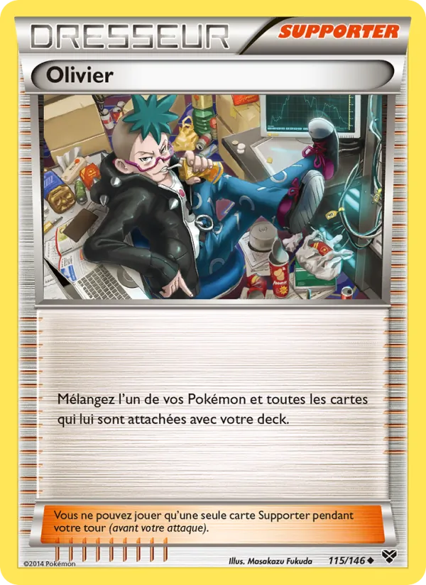 Carte Pokémon Olivier 115/146 de l'extension XY