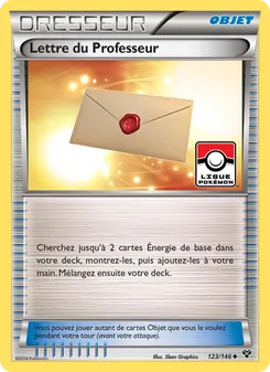 Carte Pokémon Lettre du Professeur 123 — XY