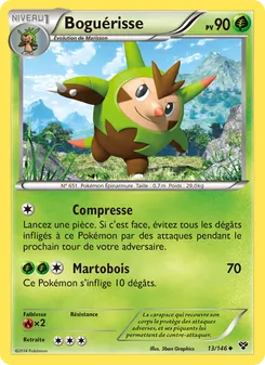 Carte Pokémon Boguérisse 13 — XY