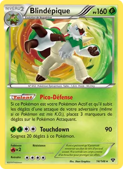 Carte Pokémon Blindépique 14 — XY