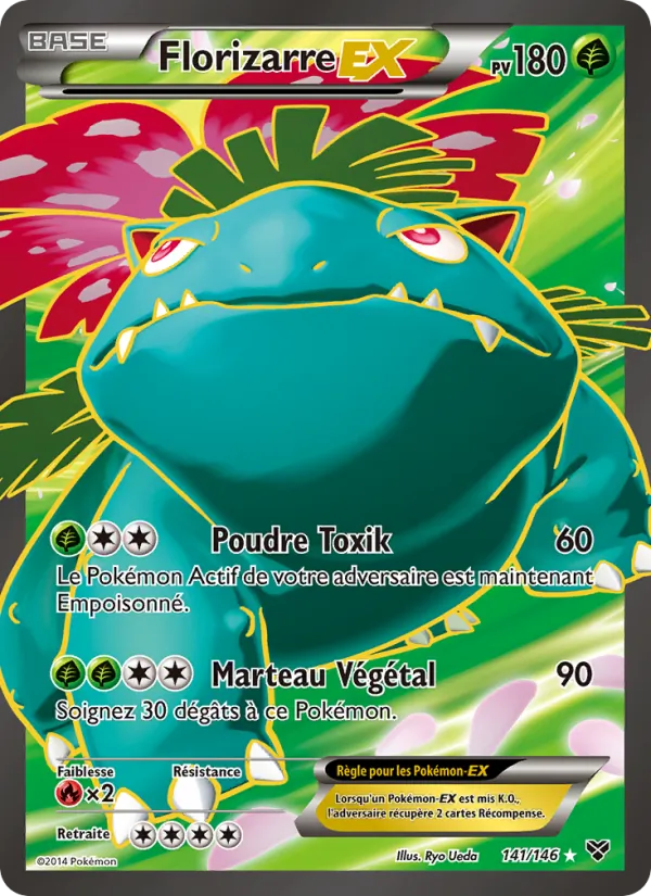Carte Pokémon Florizarre EX 141/146 de l'extension XY