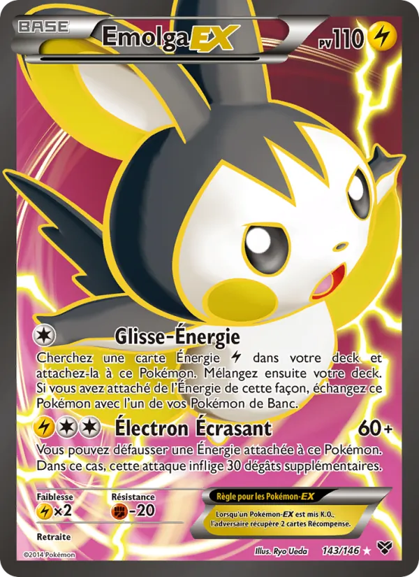 Carte Pokémon Emolga EX 143/146 de l'extension XY