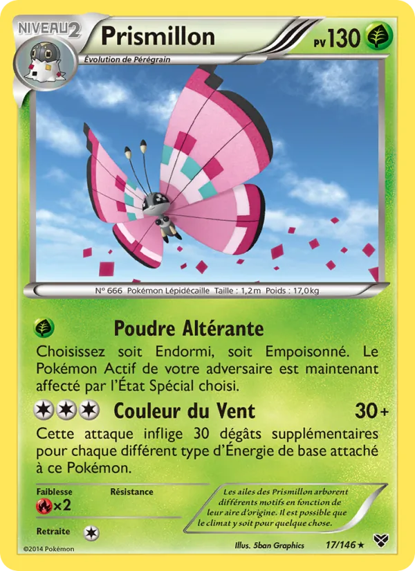 Carte Pokémon Prismillon 17/146 de l'extension XY
