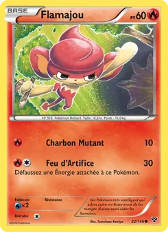 Carte Pokémon Flamajou 22 — XY