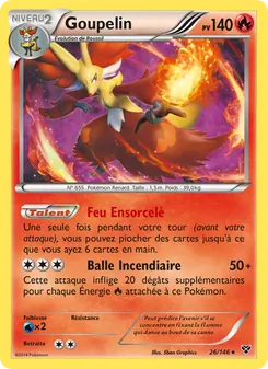 Carte Pokémon Goupelin 26 — XY