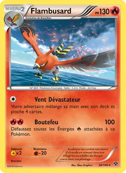 Carte Pokémon Flambusard 28 — XY