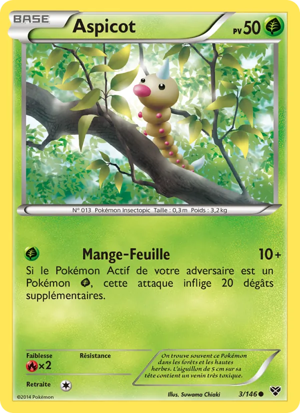 Carte Pokémon Aspicot 3/146 de l'extension XY