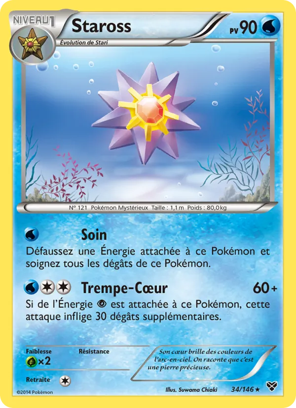 Carte Pokémon Staross 34/146 de l'extension XY