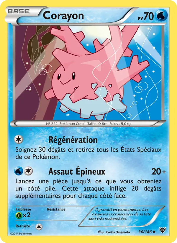 Carte Pokémon Corayon 36/146 de l'extension XY