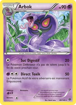 Carte Pokémon Arbok 48 — XY