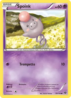 Carte Pokémon Spoink 49 — XY