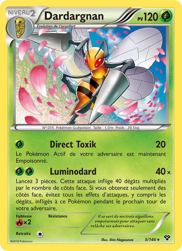 Carte Pokémon Dardargnan 5/146 de l'extension XY