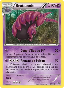 Carte Pokémon Brutapode 53 — XY
