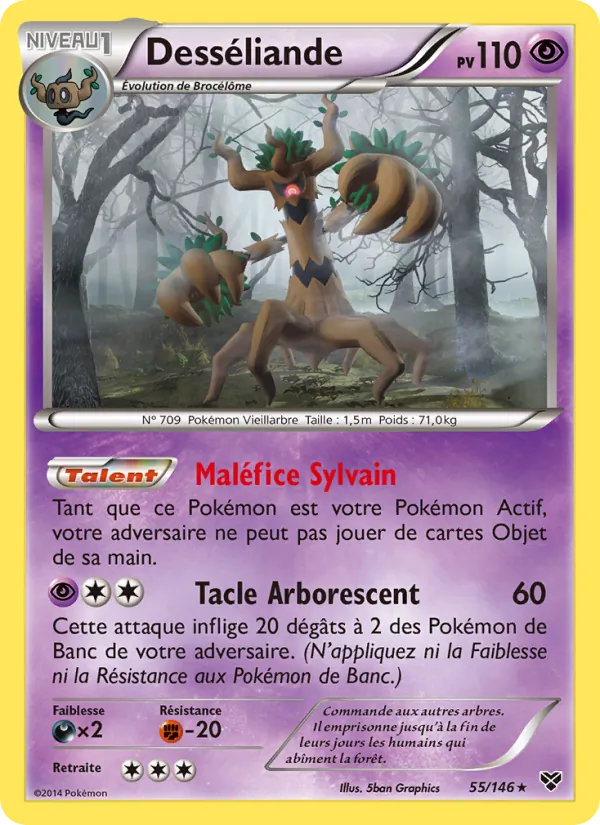 Carte Pokémon Desséliande 55/146 de l'extension XY