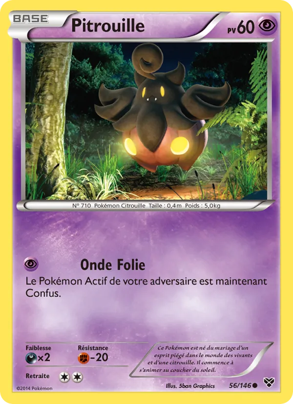 Carte Pokémon Pitrouille 56/146 de l'extension XY