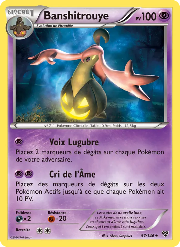 Carte Pokémon Banshitrouye 57/146 de l'extension XY