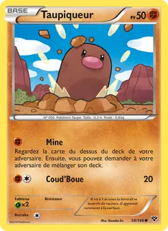 Carte Pokémon Taupiqueur 58 — XY
