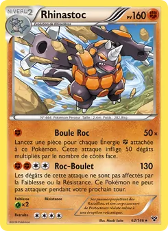 Carte Pokémon Rhinastoc 62 — XY