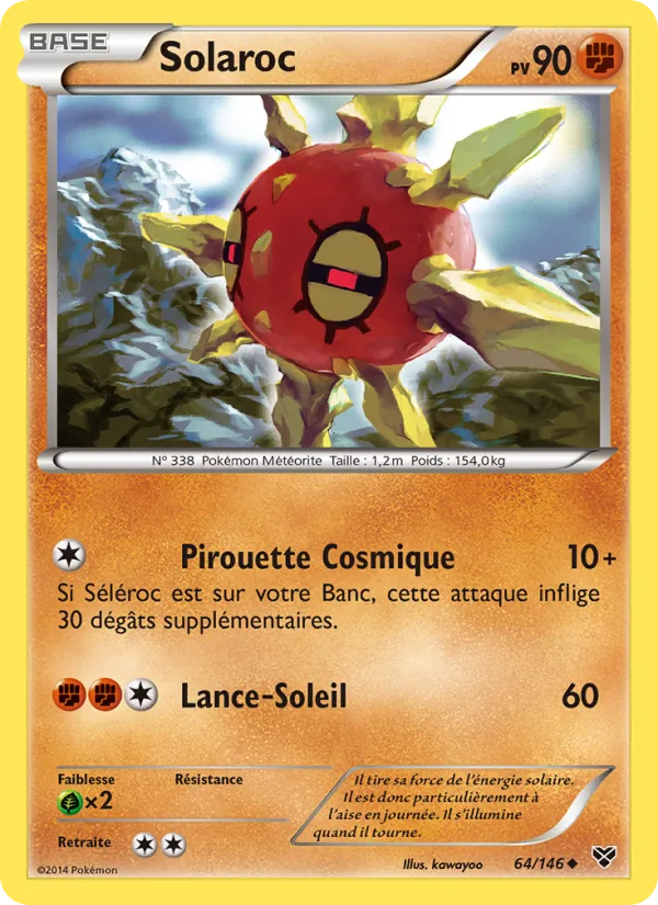 Carte Pokémon Solaroc 64/146 de l'extension XY