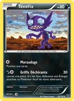 Carte Pokémon Ténéfix 68 — XY