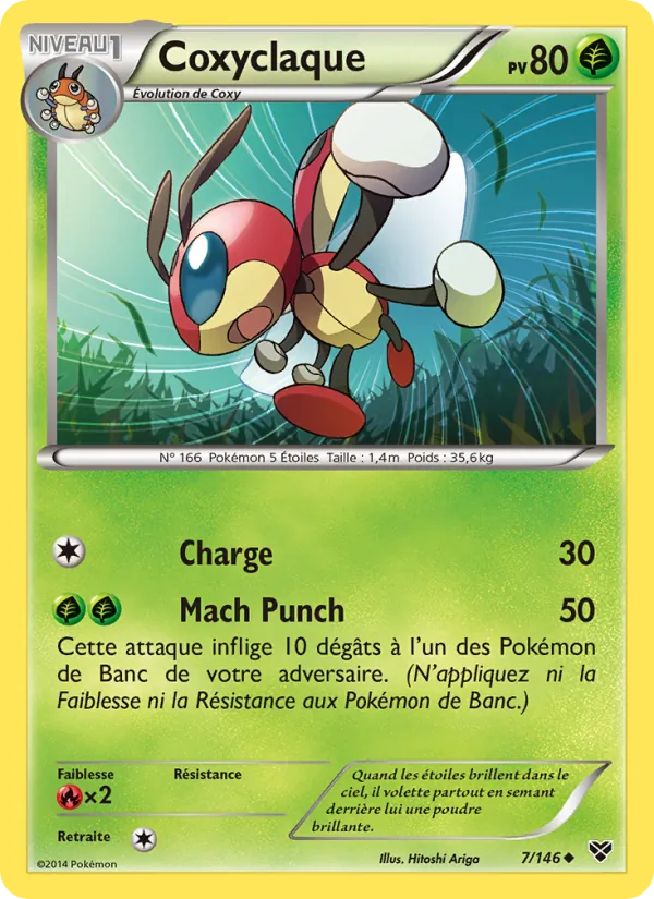 Carte Pokémon Coxyclaque 7/146 de l'extension XY