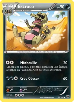 Carte Pokémon Escroco 70 — XY