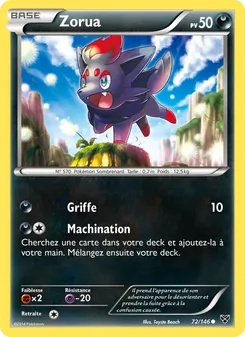 Carte Pokémon Zorua 72 — XY