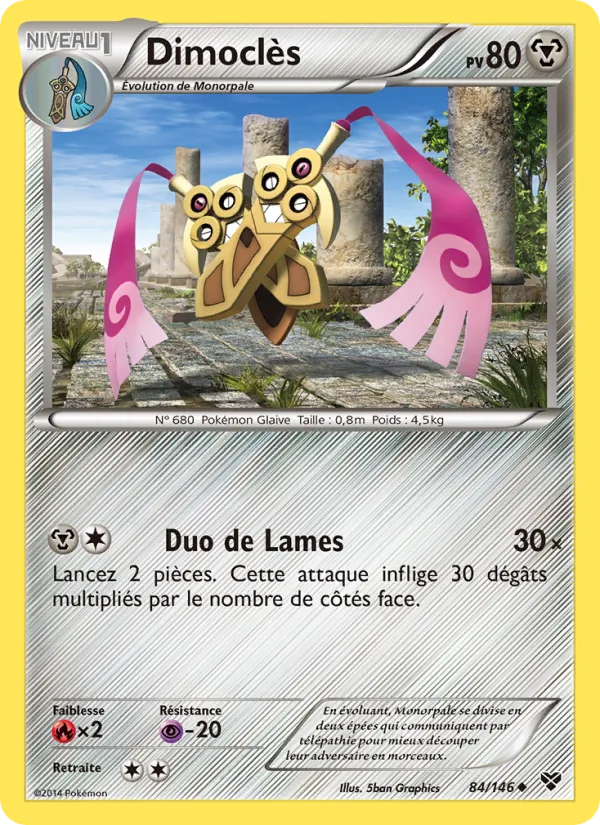 Carte Pokémon Dimoclès 84/146 de l'extension XY