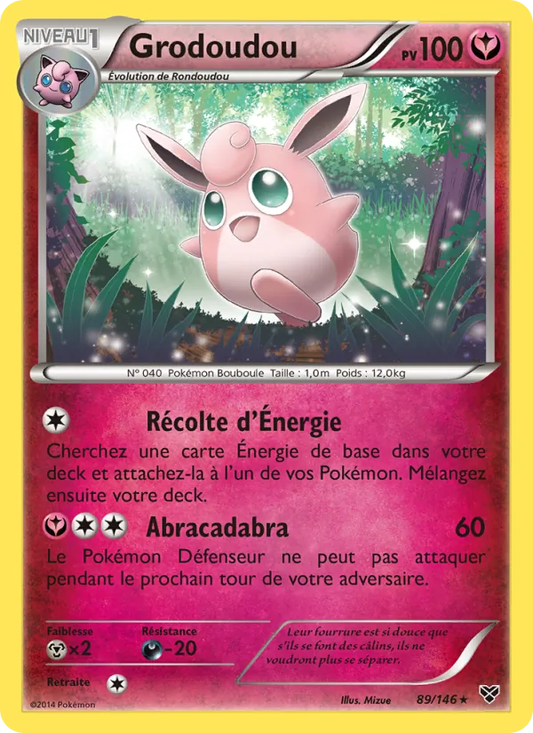 Carte Pokémon Grodoudou 89/146 de l'extension XY