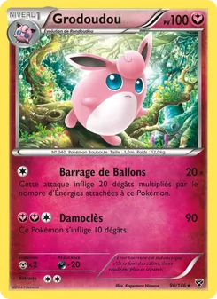 Carte Pokémon Grodoudou 90 — XY