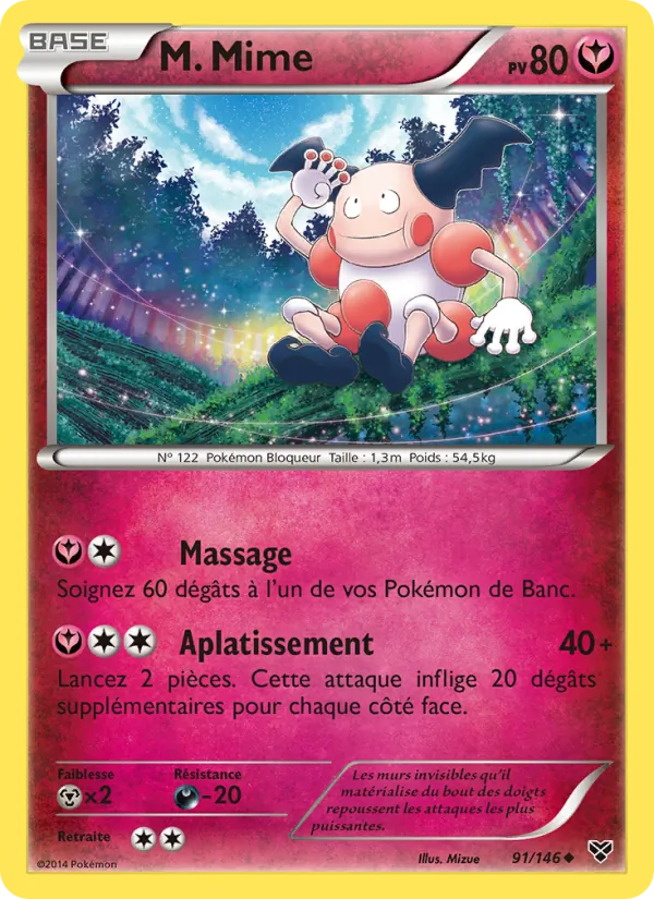 Carte Pokémon M. Mime 91/146 de l'extension XY