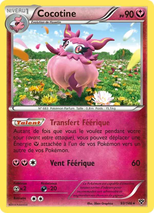 Carte Pokémon Cocotine 93/146 de l'extension XY