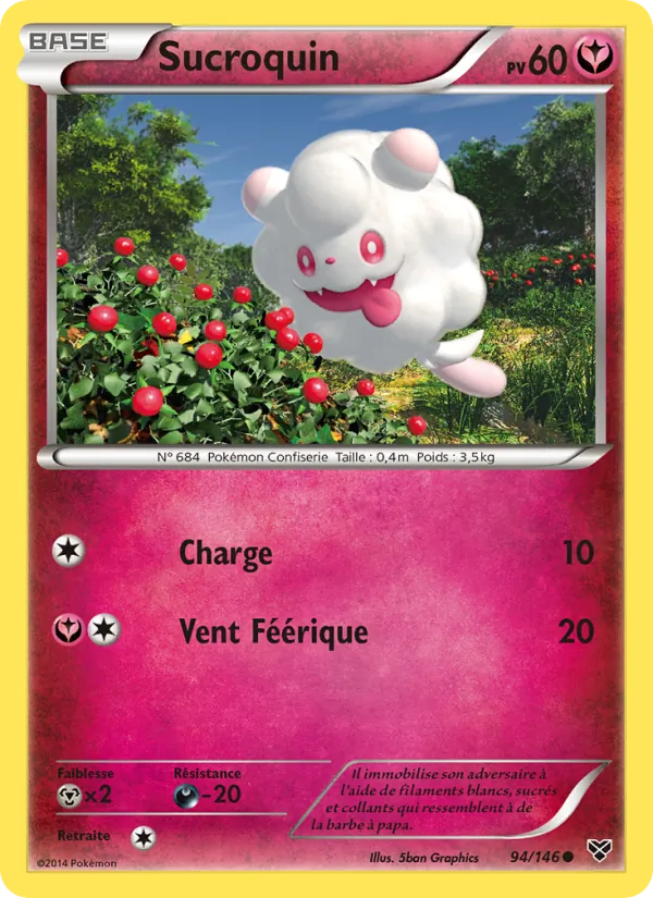 Carte Pokémon Sucroquin 94/146 de l'extension XY