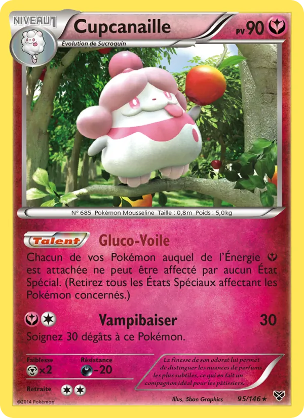 Carte Pokémon Cupcanaille 95/146 de l'extension XY