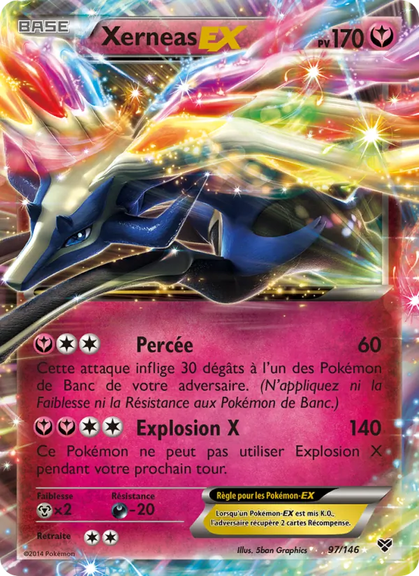 Carte Pokémon Xerneas EX 97/146 de l'extension XY