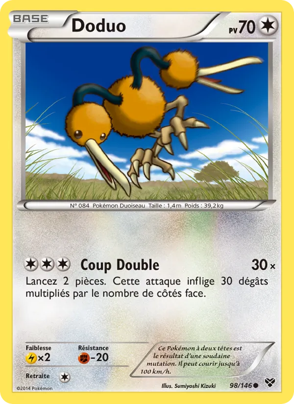 Carte Pokémon Doduo 98/146 de l'extension XY
