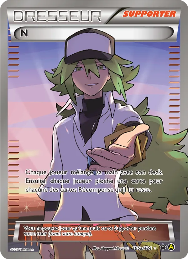 Carte Pokémon N 105a/124 de l'extension Impact des Destins