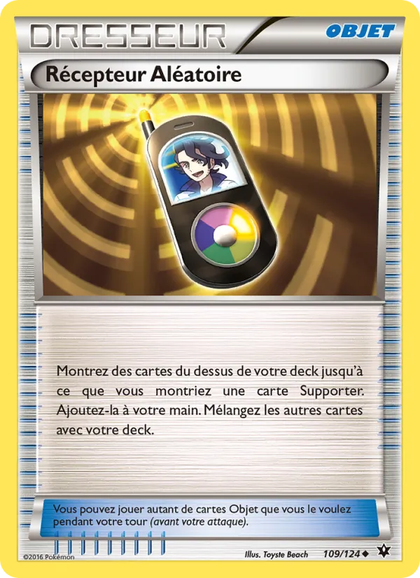 Carte Pokémon Récepteur Aléatoire 109/124 de l'extension Impact des Destins