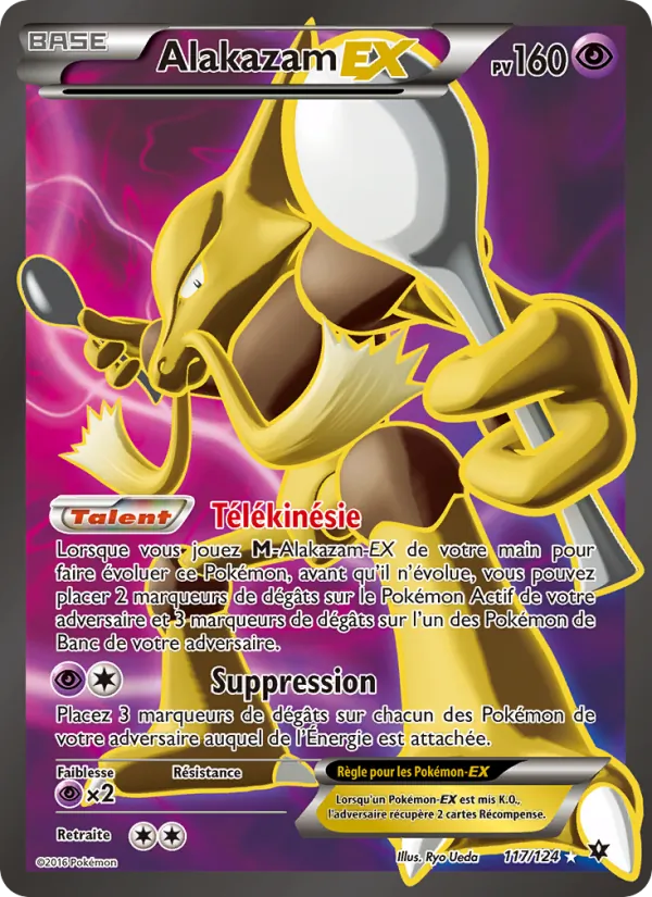 Carte Pokémon Alakazam EX 117/124 de l'extension Impact des Destins