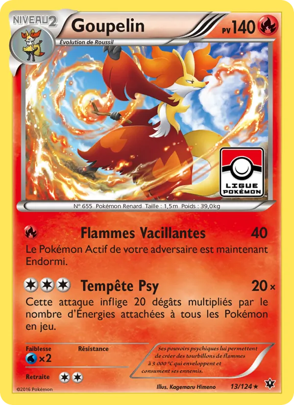 Carte Pokémon Goupelin 13/124 de l'extension Impact des Destins