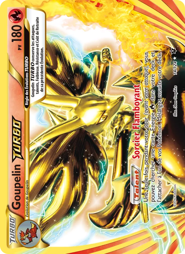 Carte Pokémon Goupelin TURBO 14/124 de l'extension Impact des Destins