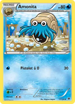 Carte Pokémon Amonita 17