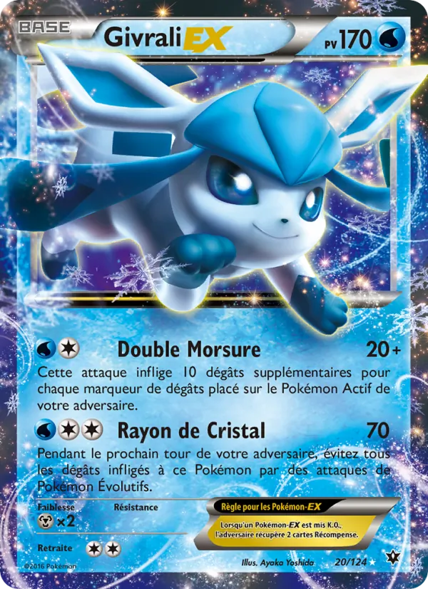 Carte Pokémon Givrali EX 20/124 de l'extension Impact des Destins