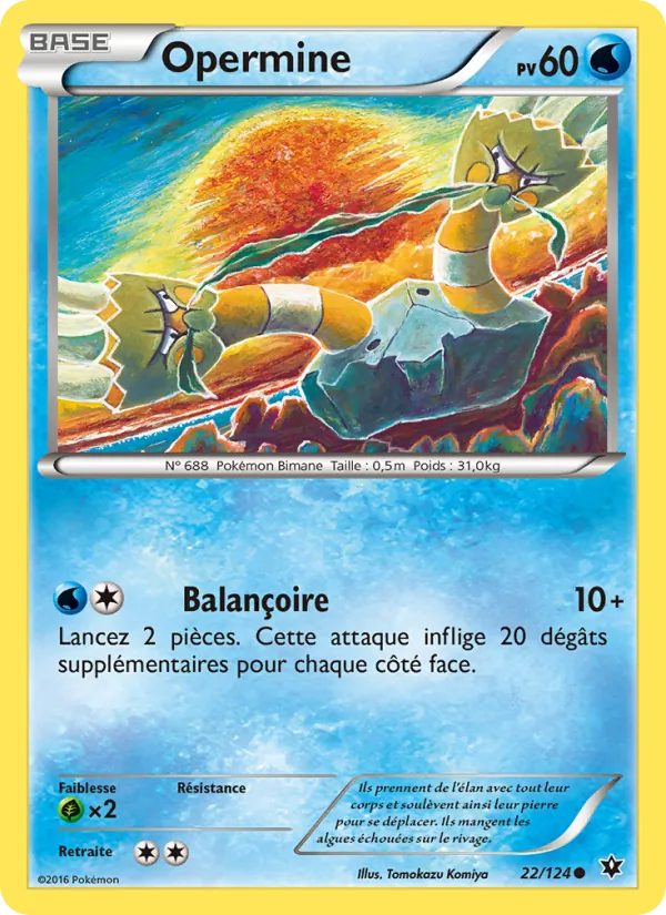 Carte Pokémon Opermine 22/124 de l'extension Impact des Destins